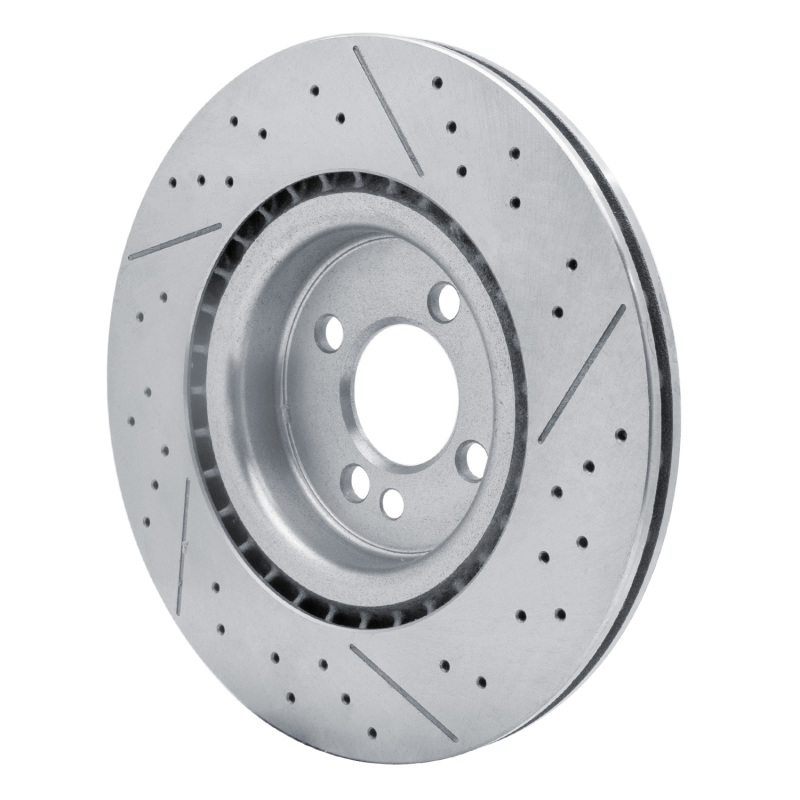 Mini Cooper Clubman Brake Rotor (1) - Front - R1 Concepts - Drilled and Slotted - `09-`14